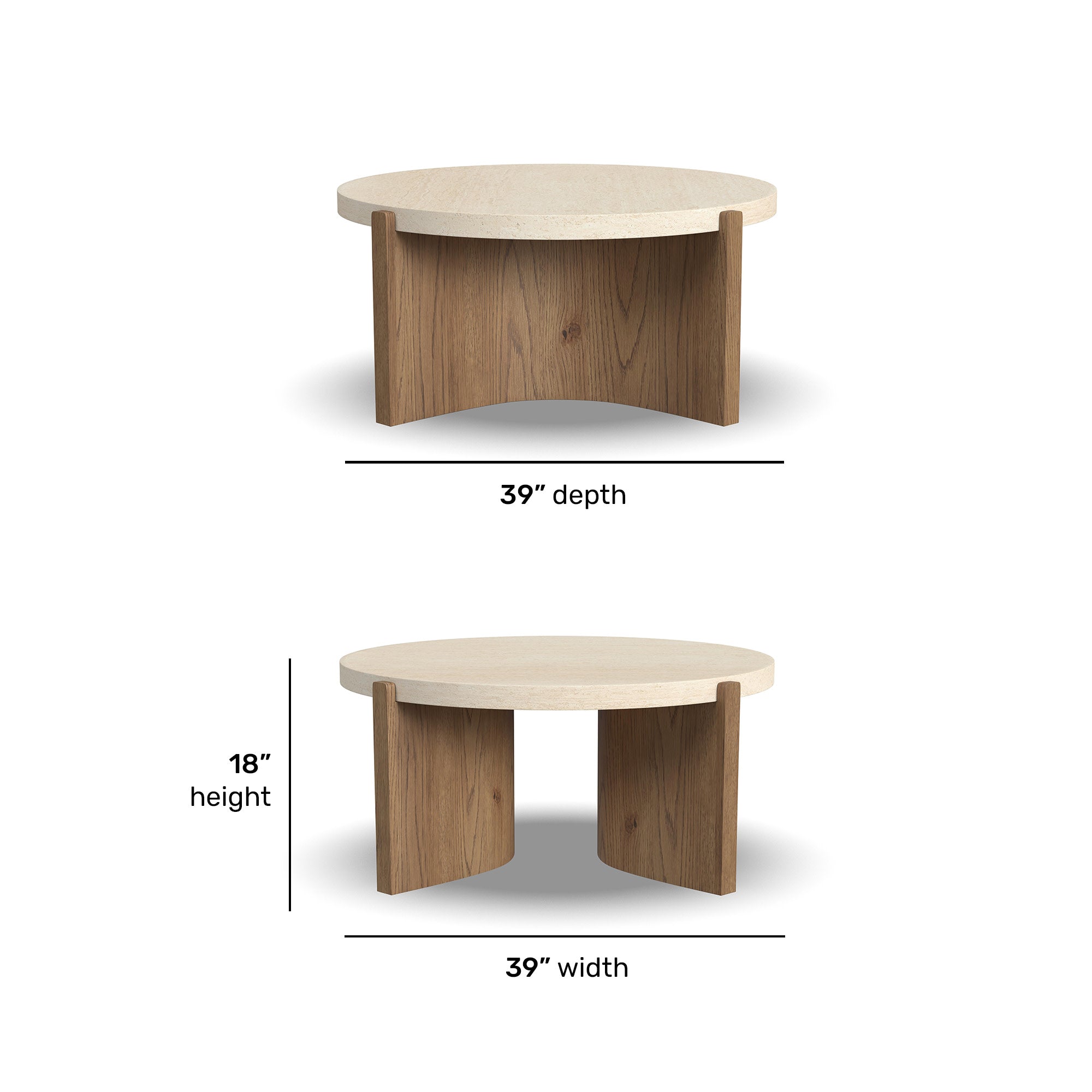 Eclipse Brown Round Coffee table