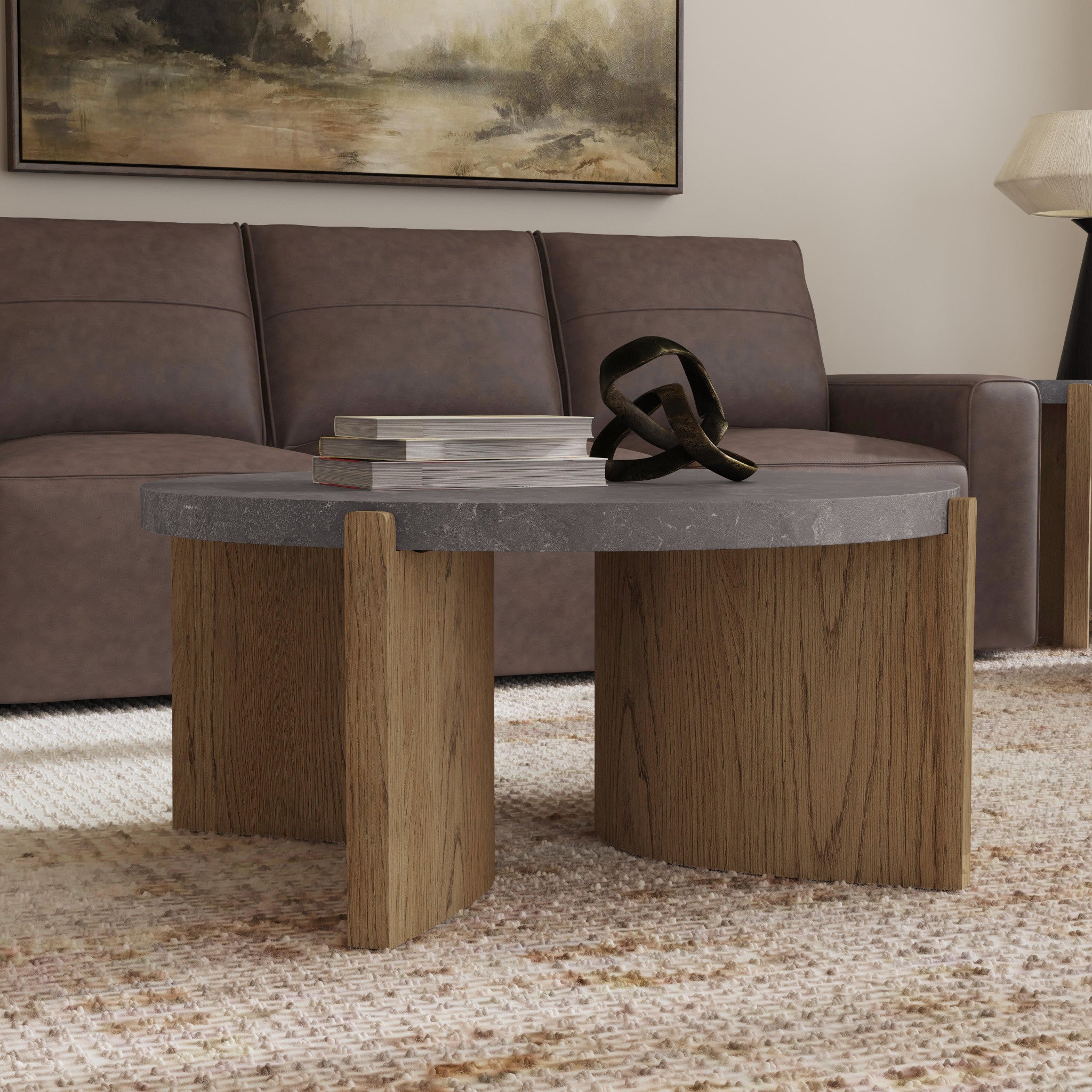 Eclipse Brown Round Coffee table