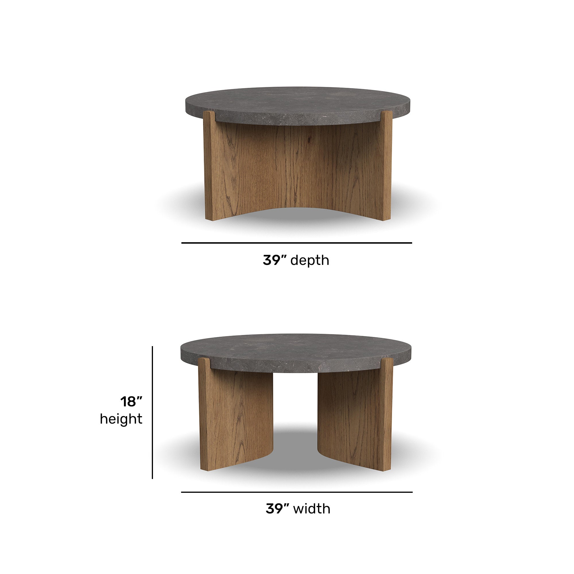 Eclipse Brown Round Coffee table