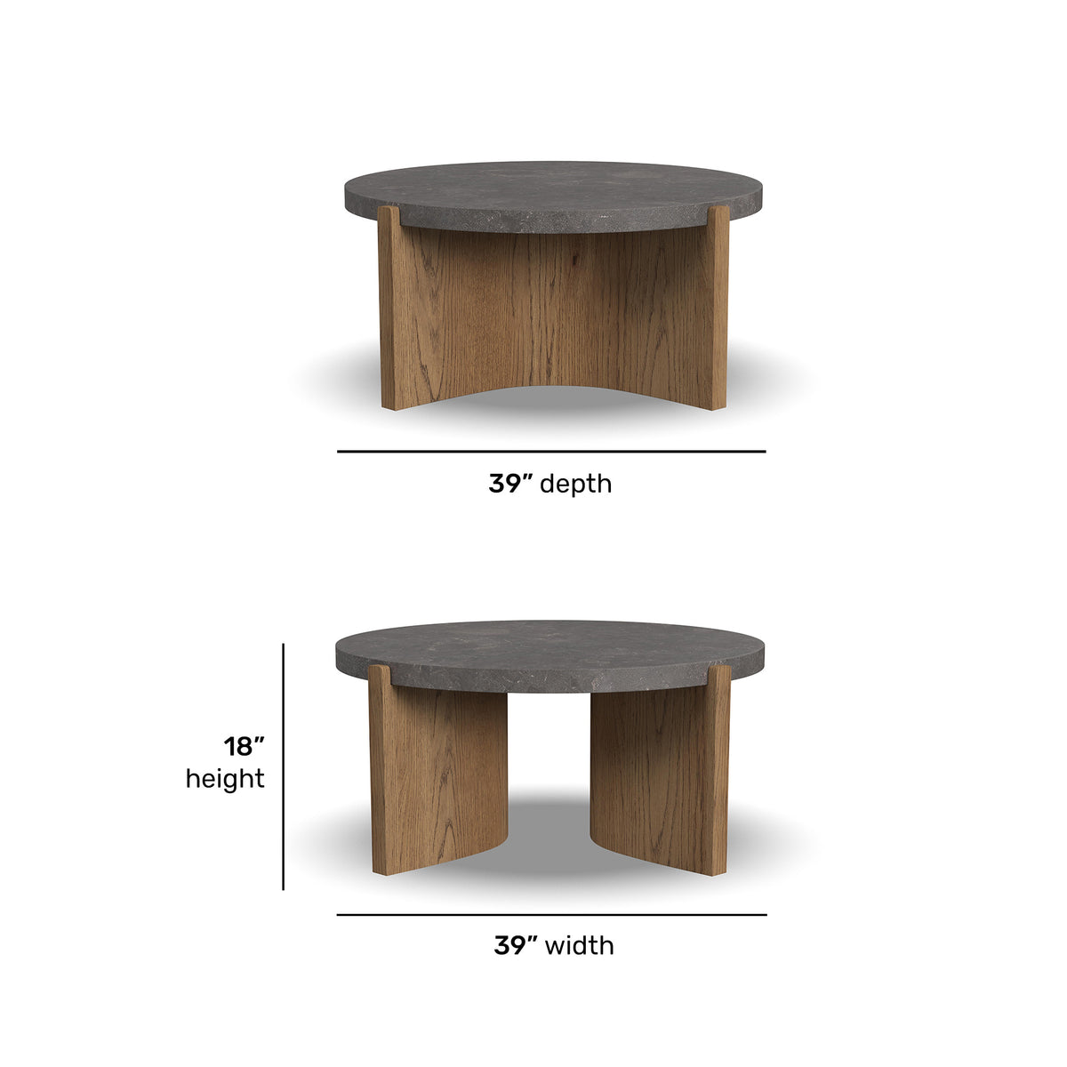 Eclipse Brown Round Coffee table