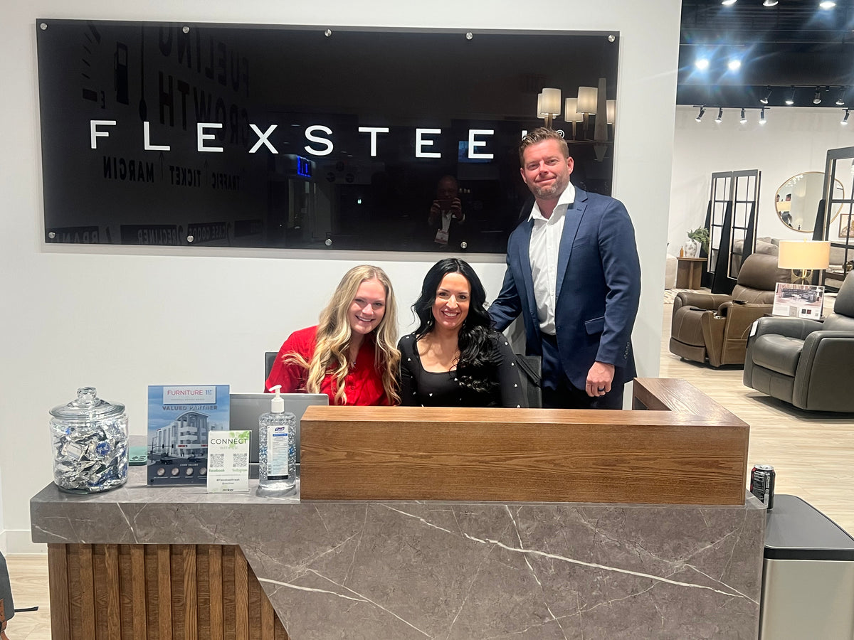 Flexsteel team at the high point market gallery