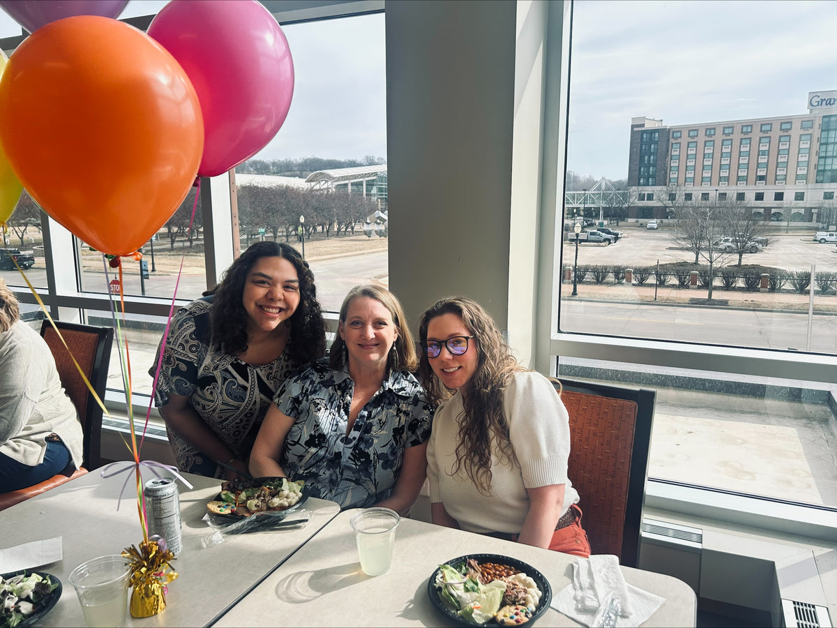 Members of the Flexsteel team enjoying a celebratory lunch