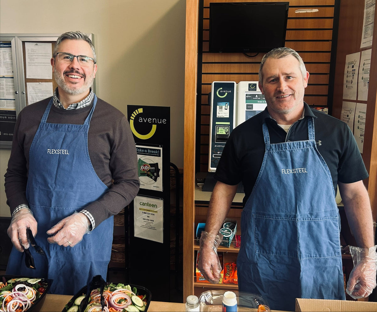 Flexsteel Business Leaders Serving Lunch to Employees